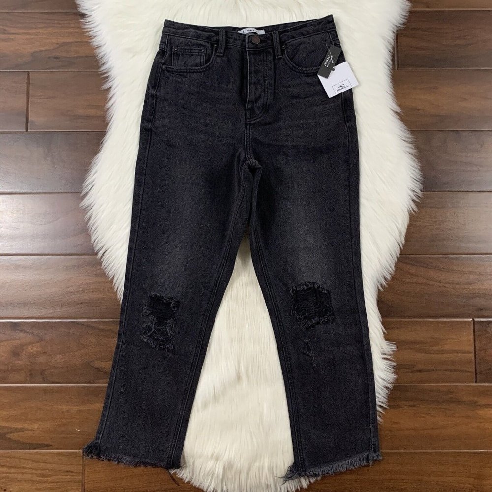 Black Distressed Women's Jeans
